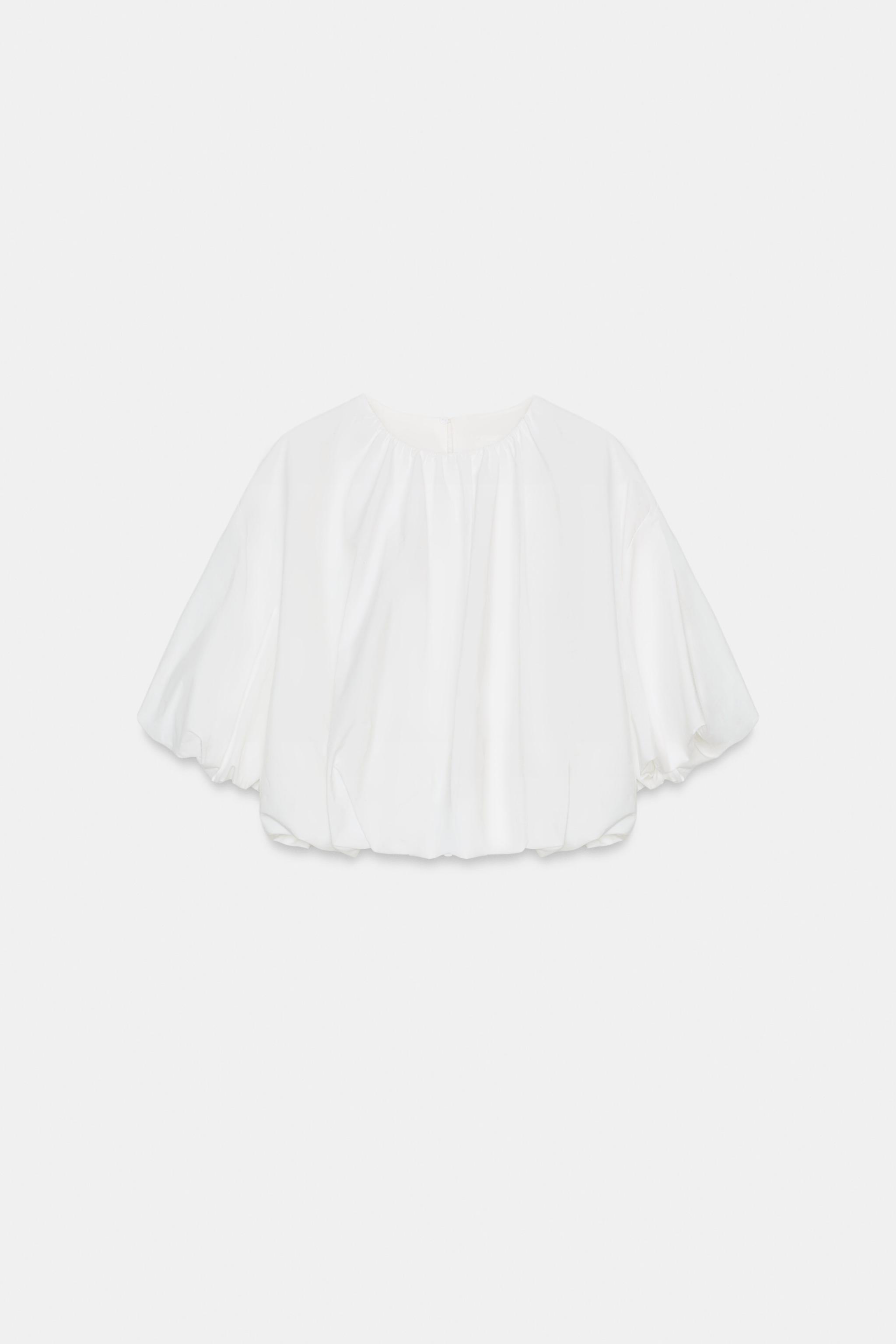 BALLOON POPLIN TOP